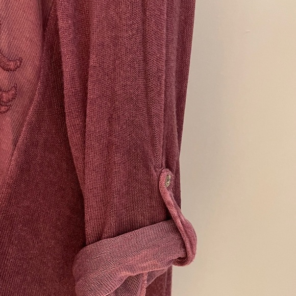 M Brand Elegant Sheer Purple Women's Top | Size L - Picture 3 of 7